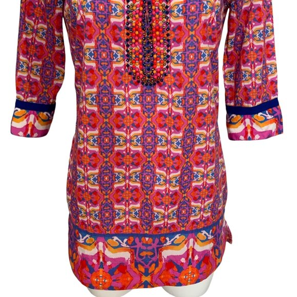 Robert Graham Womens Meli Printed Woven Tunic Top S Coverup - Picture 10 of 13